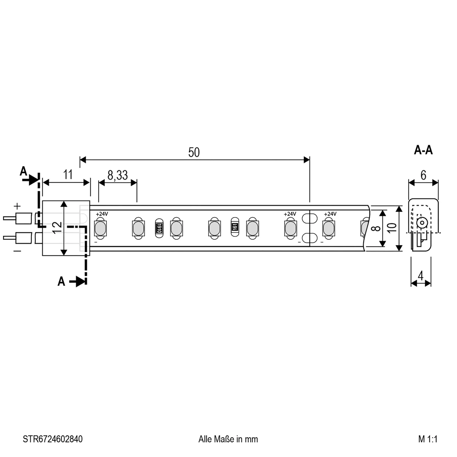 EVN STR6724 Striscia LED IP67 5m 48W 4.000K